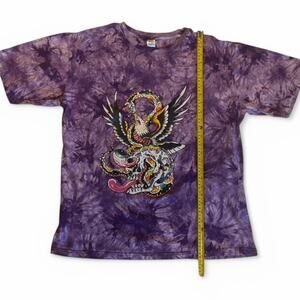 Purple tie dye ed hardy t shirt
